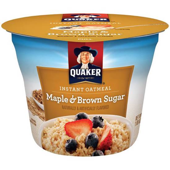 Order Quaker Maple & Brown Sugar Instant Oatmeal 1.69 OZ food online from Chevron Extramile store, Tustin on bringmethat.com