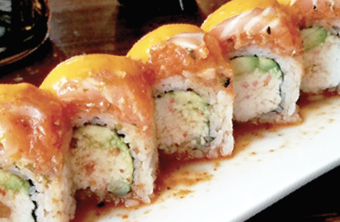 Order Giant Salmon Roll food online from Crazy Rock'N Sushi store, La Puente on bringmethat.com