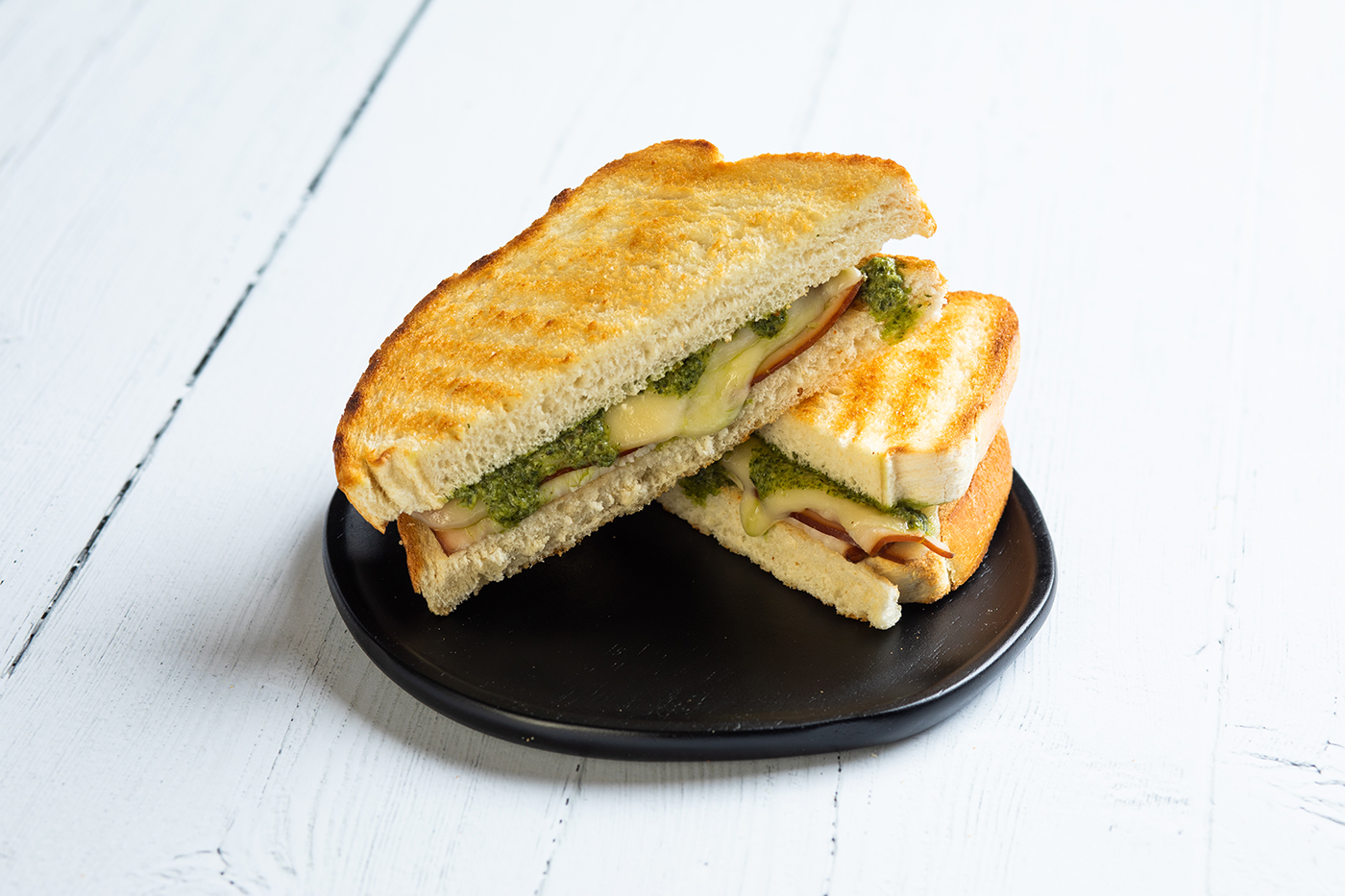 Order Turkey, Swiss & Pesto Panini food online from Beans & Brews #120 store, Centerville on bringmethat.com