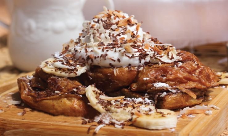 Order Southbay Style Croissant French Toast food online from Mikayla's Cafe store, Santa Clara on bringmethat.com