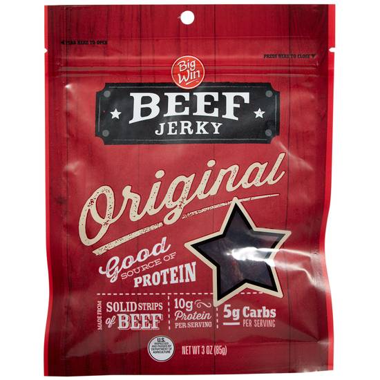 Order Big Win Beef Jerky Original (3 oz) food online from Rite Aid store, Yamhill County on bringmethat.com