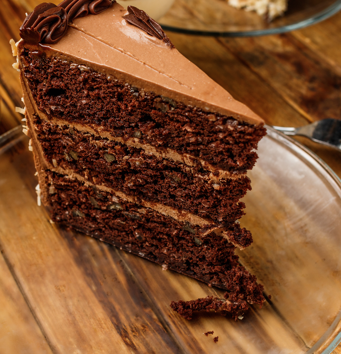Order Chocolate Mousse Cake food online from Santa Barbara Italian Cafe store, Pearland on bringmethat.com