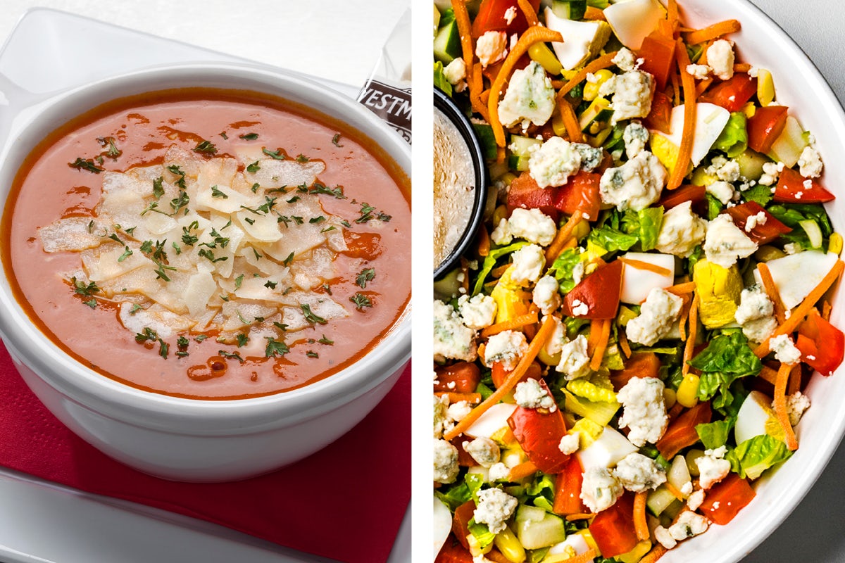Order Tomato Basil Soup & Salad food online from Arooga's Grille House and Sports Bar store, Warwick on bringmethat.com