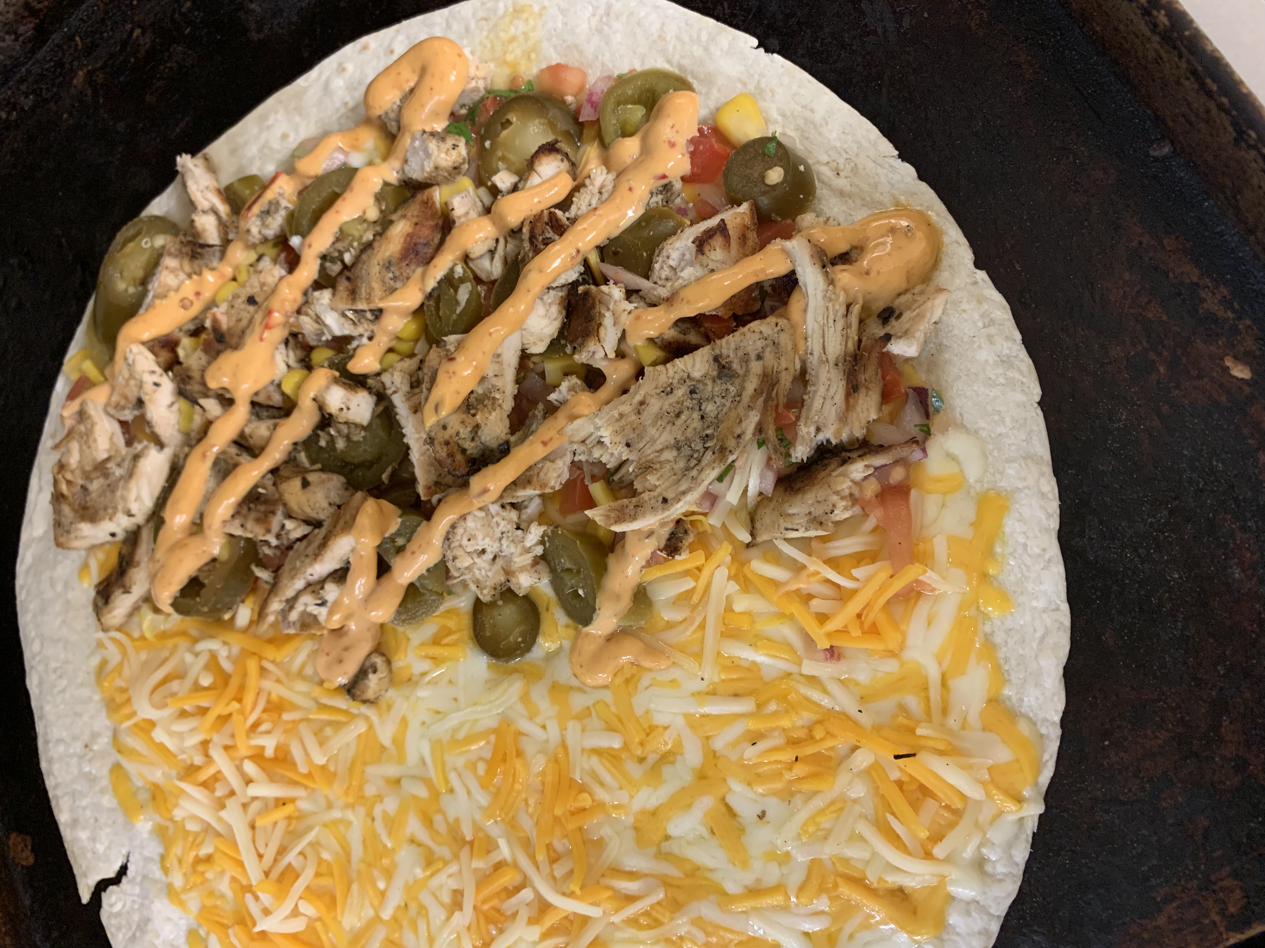 Order Chicken Fajita Quesadilla food online from Hummus & Guac store, Lyndhurst on bringmethat.com