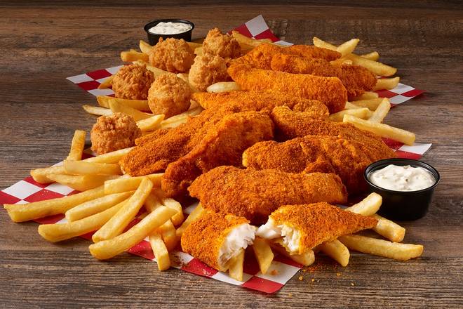 Order 10 Piece Catfish & Fries food online from The Catfish Kitchen store, Edwardsville on bringmethat.com