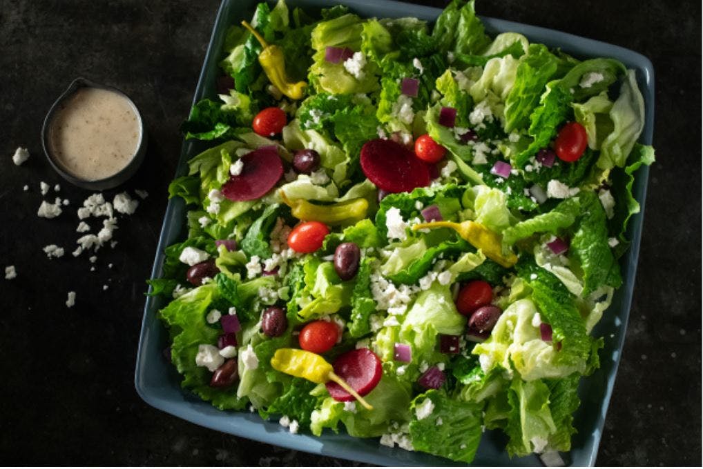 Order Greek Salad - Greek Salad food online from Jet Pizza store, Naperville on bringmethat.com
