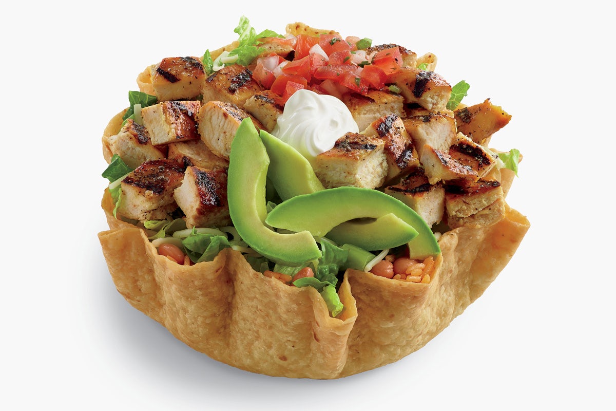 Order Double Chicken Tostada Salad  food online from El Pollo Loco store, Camarillo on bringmethat.com