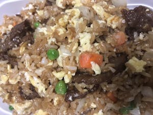 Order 26. Beef Fried Rice 牛炒饭 food online from Moon Wok store, Lenexa on bringmethat.com