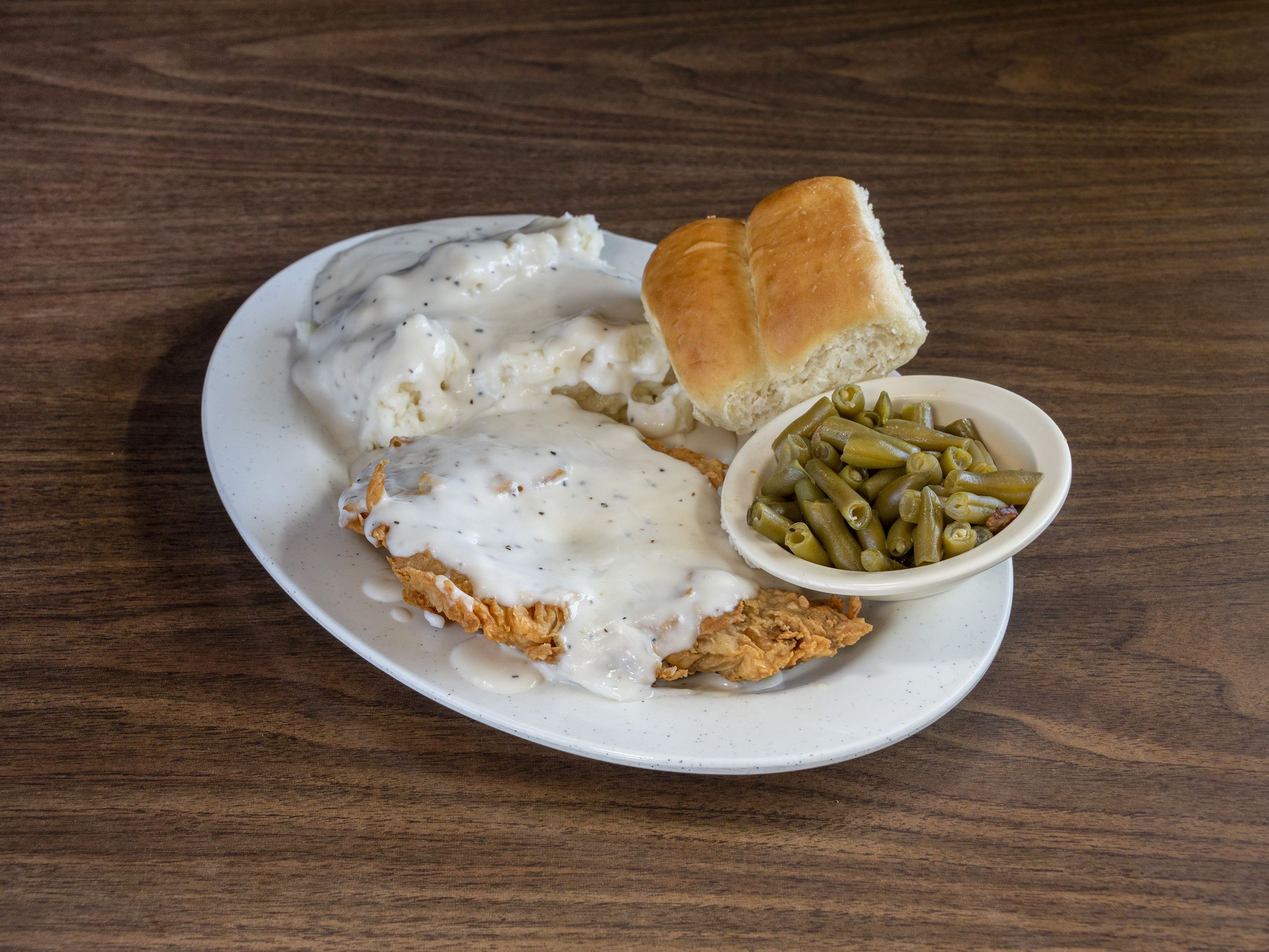 Order Chicken Fried Steak with 3 Sides food online from Corner Cafe store, Tulsa on bringmethat.com