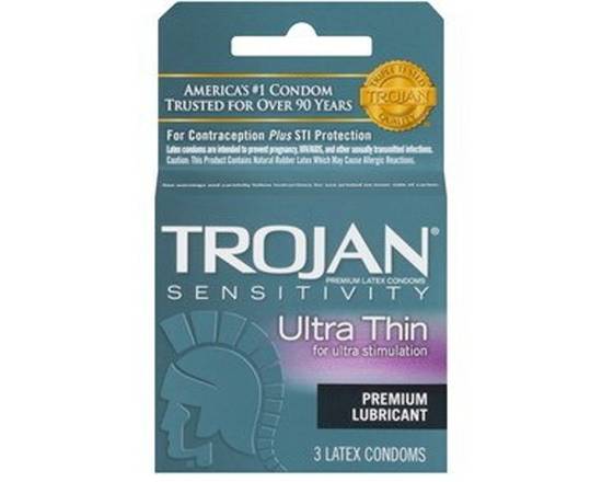 Order Condoms, Trojan Magnum Ultra Thin 3 Pack food online from Extra Mile 2039 store, Fullerton on bringmethat.com