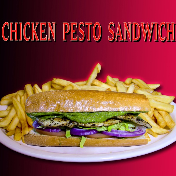 Order Chicken Pesto Sandwich food online from Seniore Pizza store, San Mateo on bringmethat.com