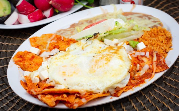 Order Chilaquiles Plate food online from El Chaparrito Taqueria store, Livermore on bringmethat.com