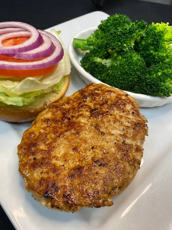 Order Turkey Burger food online from Mother's Peninsula Grille store, Arnold on bringmethat.com