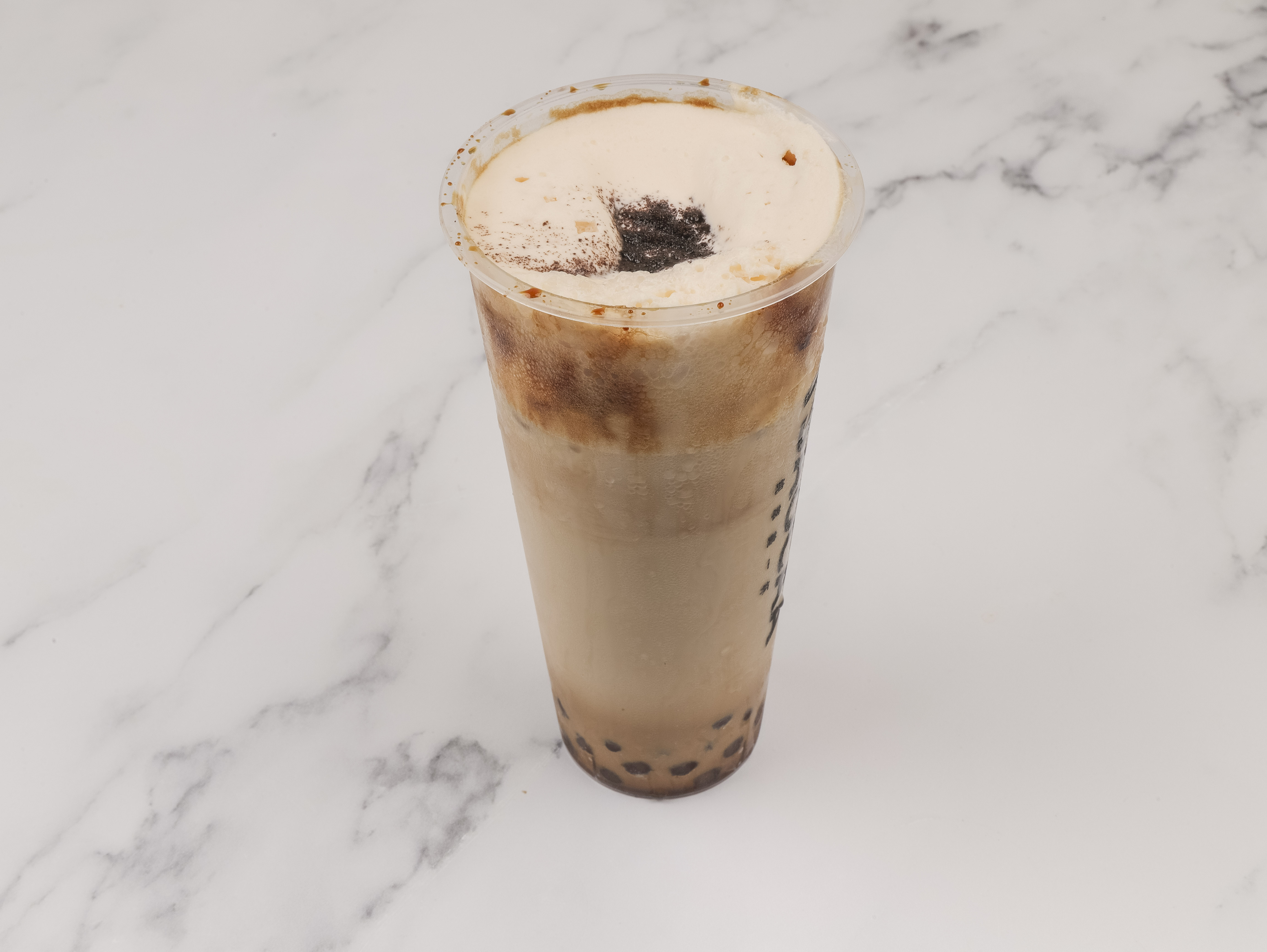 Order Caramel Bubble Milk Black Tea with Oreo and Milk Foam food online from Tsaocaa store, Indianapolis on bringmethat.com