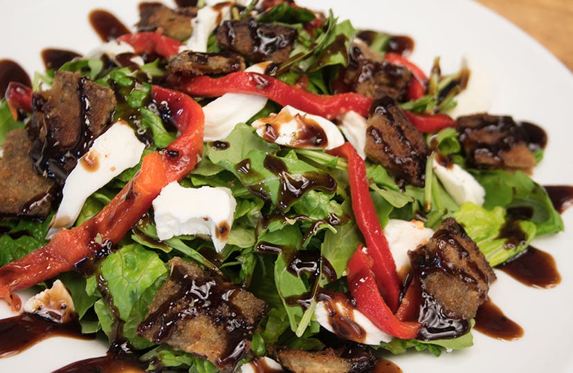 Order The Hudson Eggplant Salad - Large food online from NYPD Pizza store, Orlando on bringmethat.com