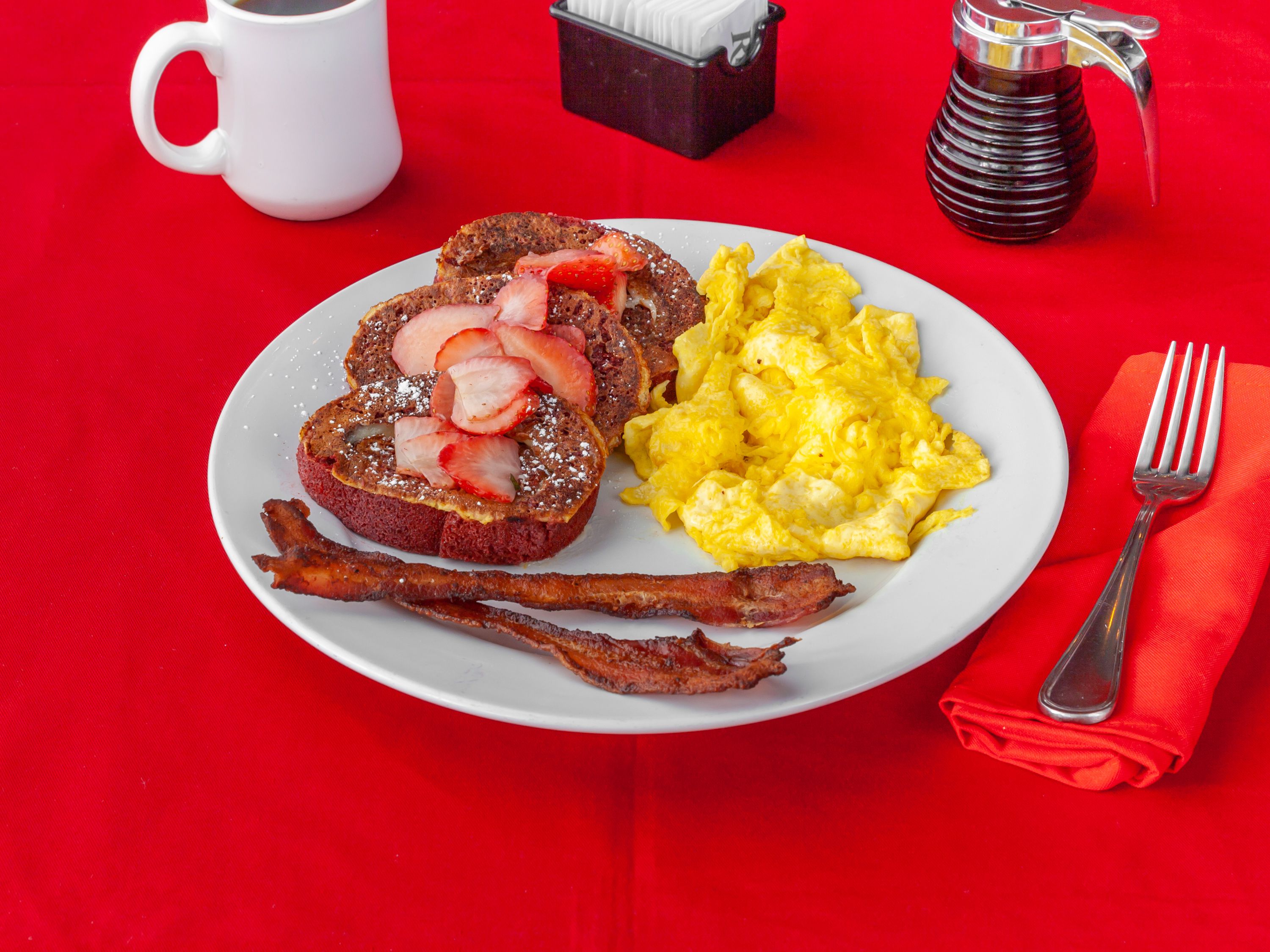Order Red Velvet French Toast food online from Stacks store, Cicero on bringmethat.com