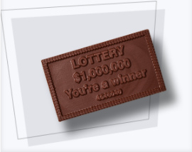 Order Chocolate Lottery Ticket food online from Jon L. Stopay Candies store, Wilkes-Barre on bringmethat.com