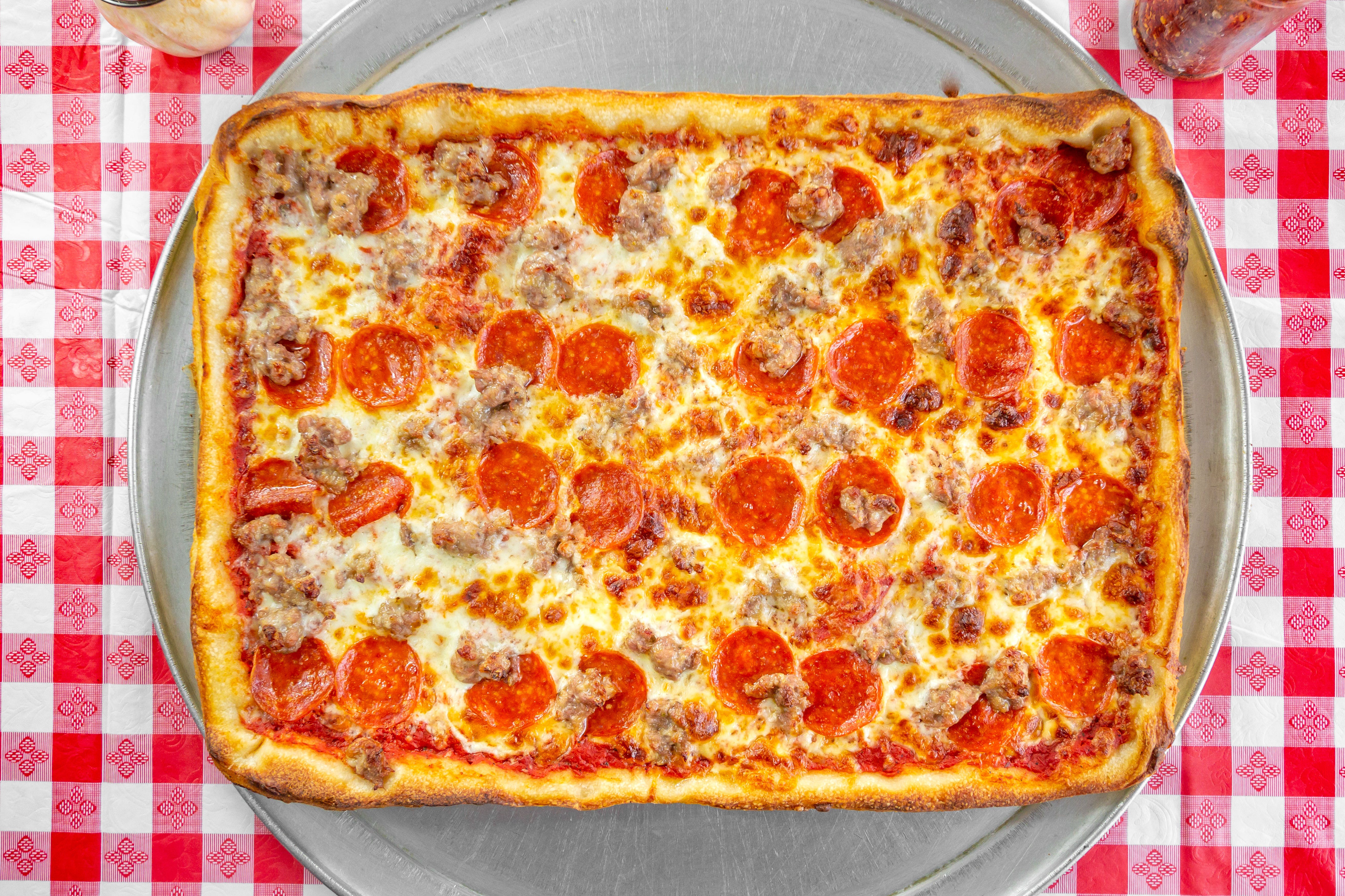 Order Sicilian Style Square Cheese Pizza - 12 Slices food online from Pizza Central store, Colonie on bringmethat.com