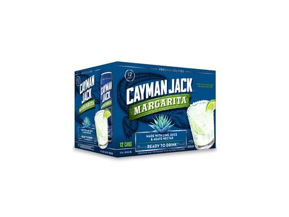 Order Cayman Jack Margarita - 12x 11.2oz Cans food online from Goody Goody Liquor store, Houston on bringmethat.com