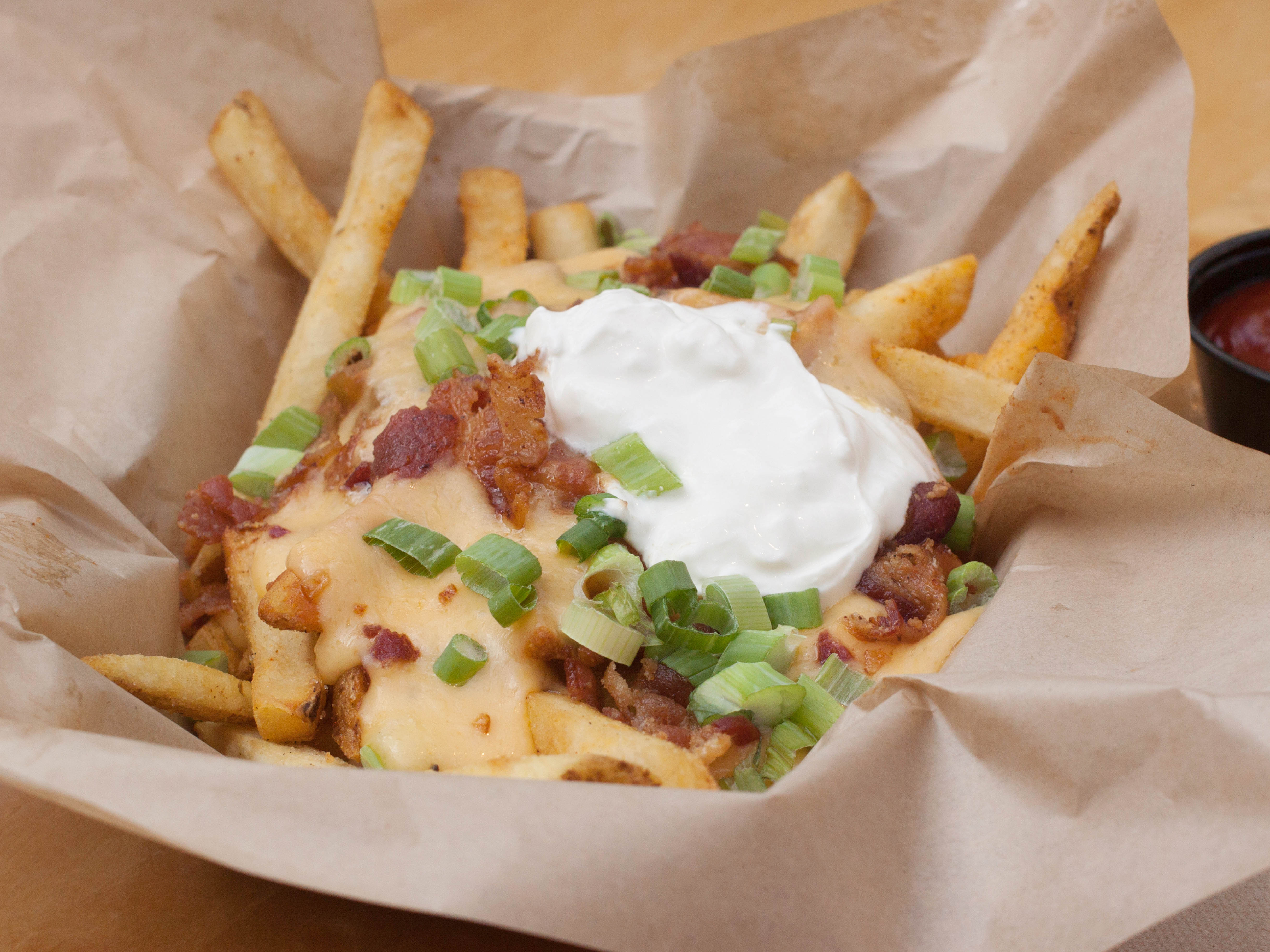 Order Smothered Fries food online from Freakin' Unbelievable Burgers store, Grand Blanc on bringmethat.com