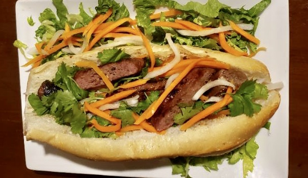 Order 4 Flavored Grilled Beef Sandwich (Bánh mì bò 4 món) food online from Hello Saigon store, New York on bringmethat.com