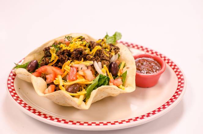 Order TACO SALAD food online from Ze's Diner store, Woodbury on bringmethat.com