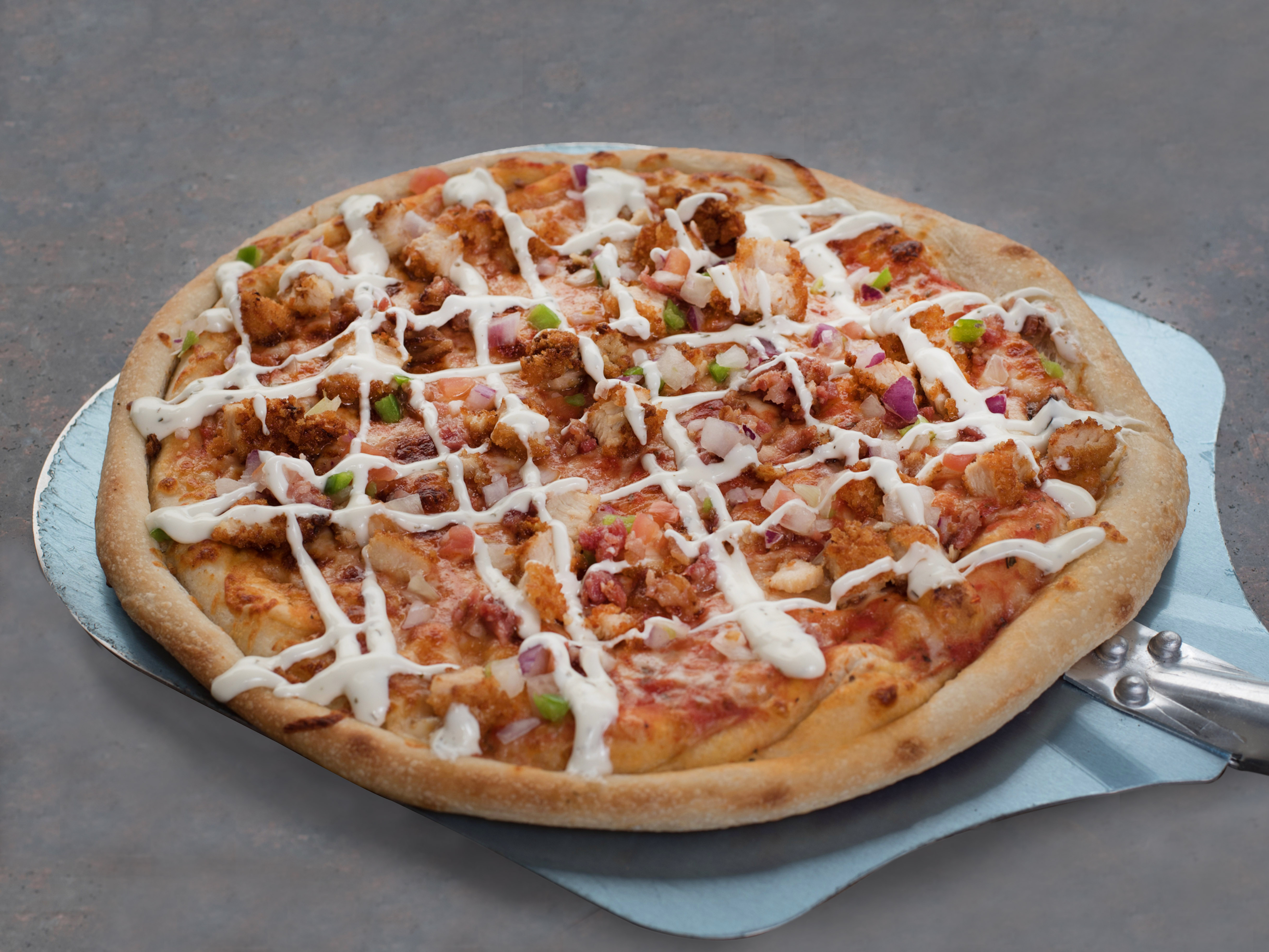Order Chicken, Bacon, and Ranch Pizza food online from Farmers Kitchen store, Saint Albans on bringmethat.com