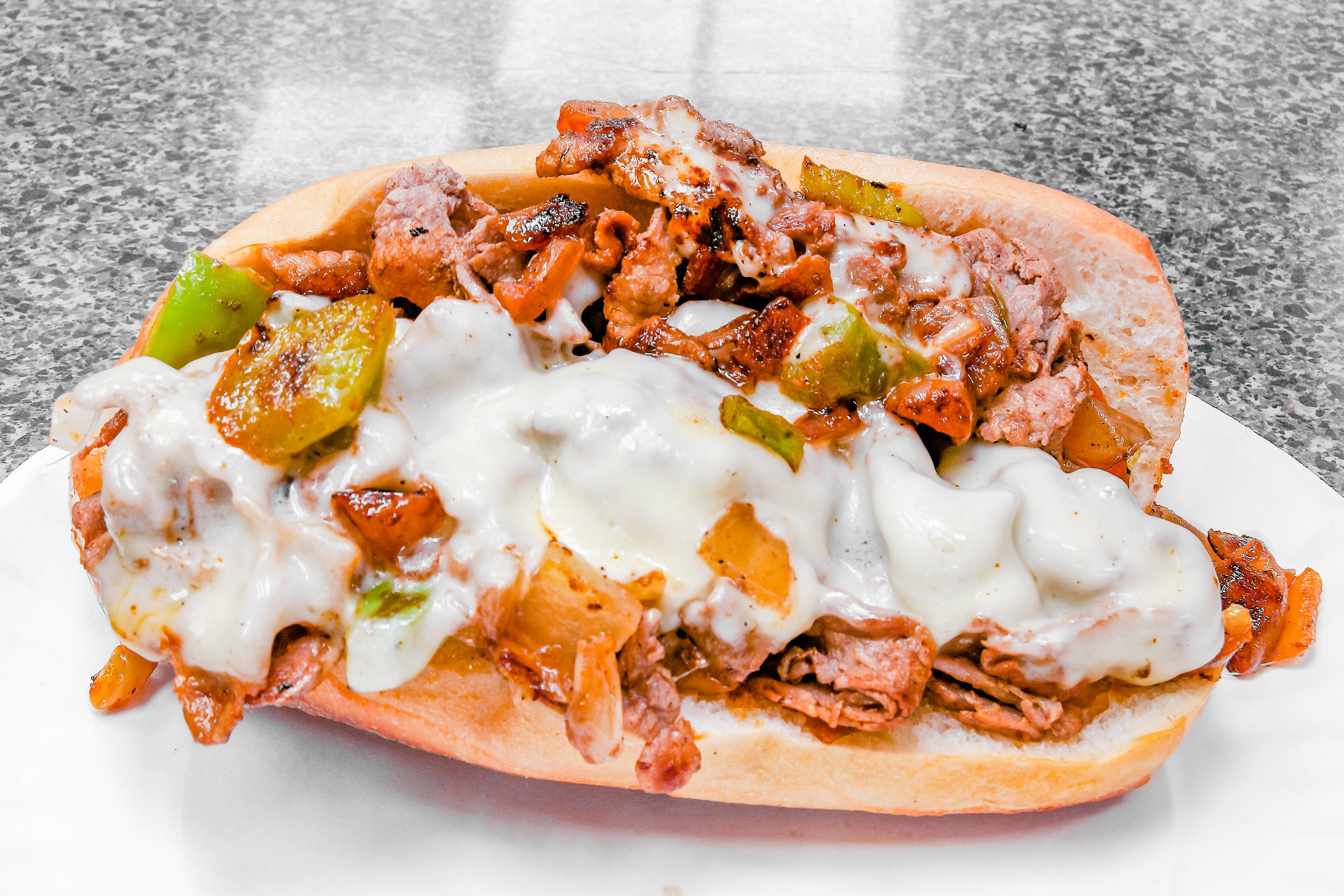 Order Roma's Philly Steak Sub - Half 6'' food online from Roma Pizza Shop store, Durham on bringmethat.com