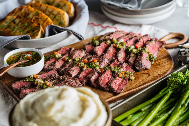 Order Chimichurri Grass Fed Steak Family Meal food online from Urban Plates store, Dublin on bringmethat.com