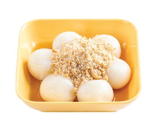 Order R14 - Glutinous Rice Balls with Crushed Peanut, Sesame and Coconut Flakes (6 pcs) 糖不甩 (6粒) food online from Sweethoney Dessert store, Alhambra on bringmethat.com