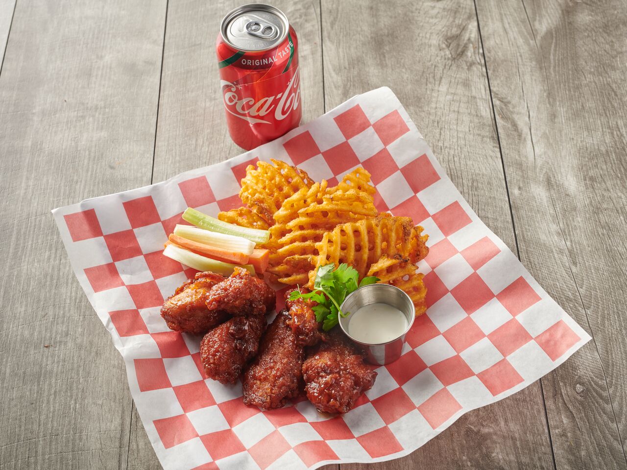 Order #2 Boneless Wings Combo Meal food online from Atomic wings store, New York on bringmethat.com