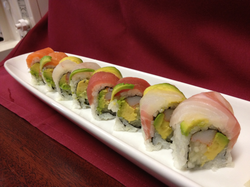 Order Rainbow Roll food online from Taisho Bistro store, Buffalo on bringmethat.com