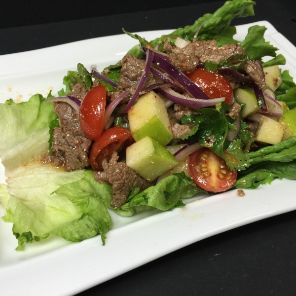 Order T7. Grilled Beef Salad food online from Williamsburg Thai store, Brooklyn on bringmethat.com