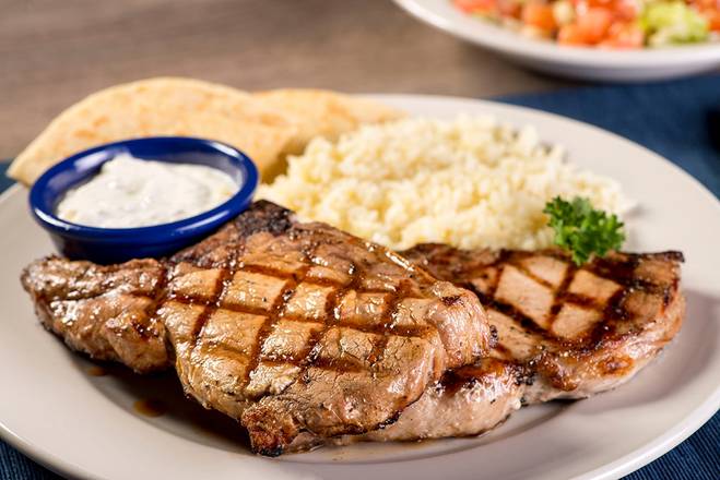 Order Greek Style Pork Chops (One) food online from Papa Gyros store, Uniontown on bringmethat.com