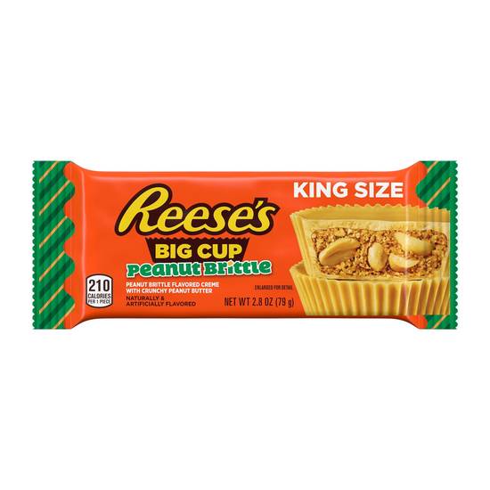 Order REESE'S Big Cup Peanut Brittle Flavor Creme Crunchy Peanut Butter Cups Candy, Christmas, 2.8 oz, King Size Pack food online from CVS store, PHILADELPHIA on bringmethat.com