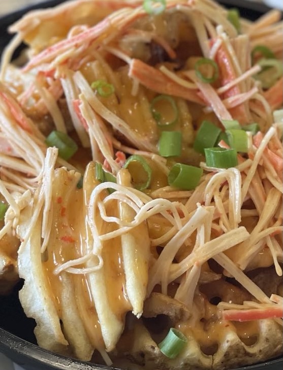 Order Spicy Crab Waffle Fries  food online from Chopstix House store, Lawnside on bringmethat.com