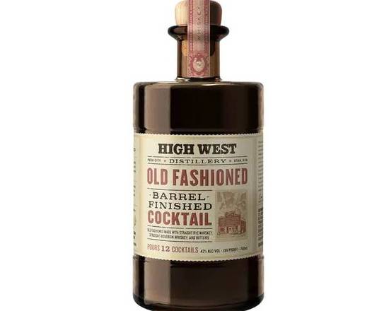 Order High West Old Fashioned Barrel Finished Cocktail 750ml (43 % ALC /VOL) food online from Pit Stop Liquor Mart store, El Monte on bringmethat.com
