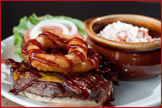 Order BBQ Bacon Burger food online from Red Lion Grog House store, Indianapolis on bringmethat.com