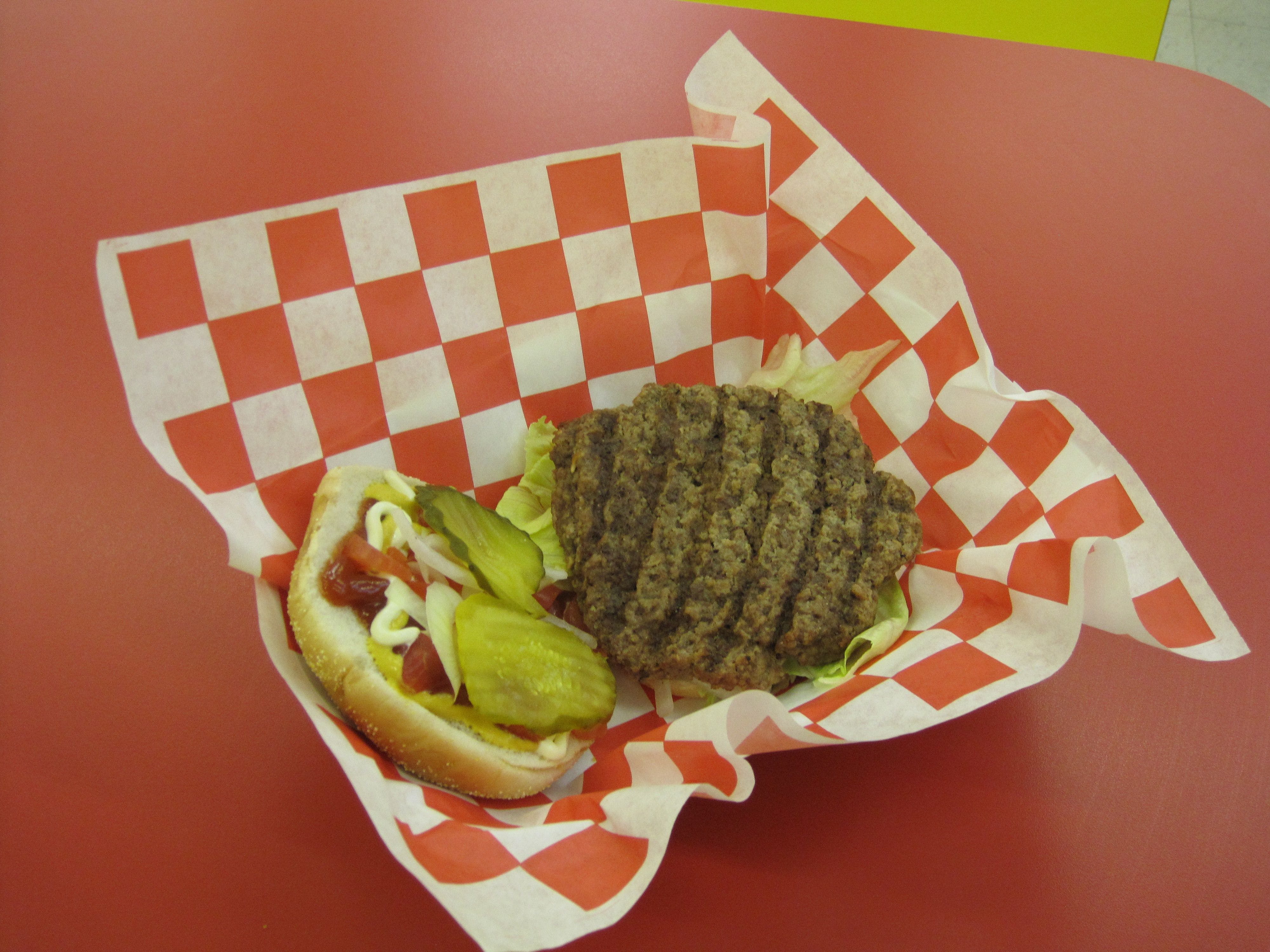 Order Rocky Burger - 1/4 lb. food online from Rocky's Pizzeria & Ice Cream store, North Chicago on bringmethat.com