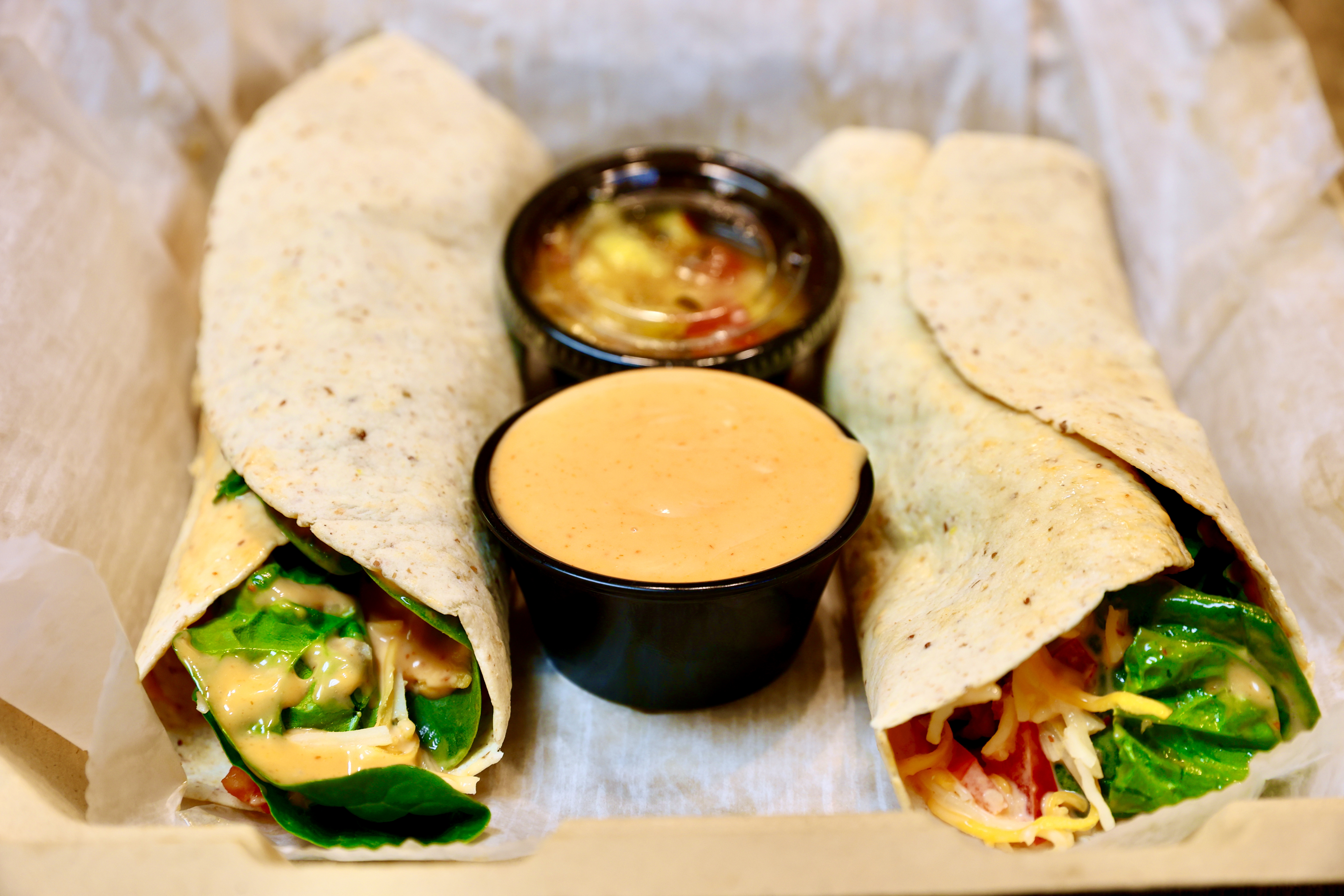 Order Low Carb Chicken Wrap food online from Creations Smoothie & Juice Bar store, Florissant on bringmethat.com