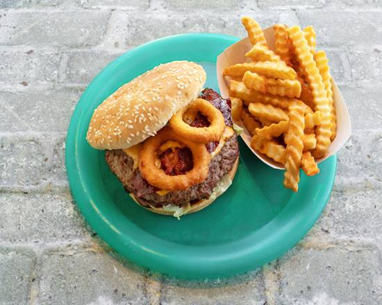 Order Western Bacon Cheese Burger food online from Burger Spot store, Tehachapi on bringmethat.com