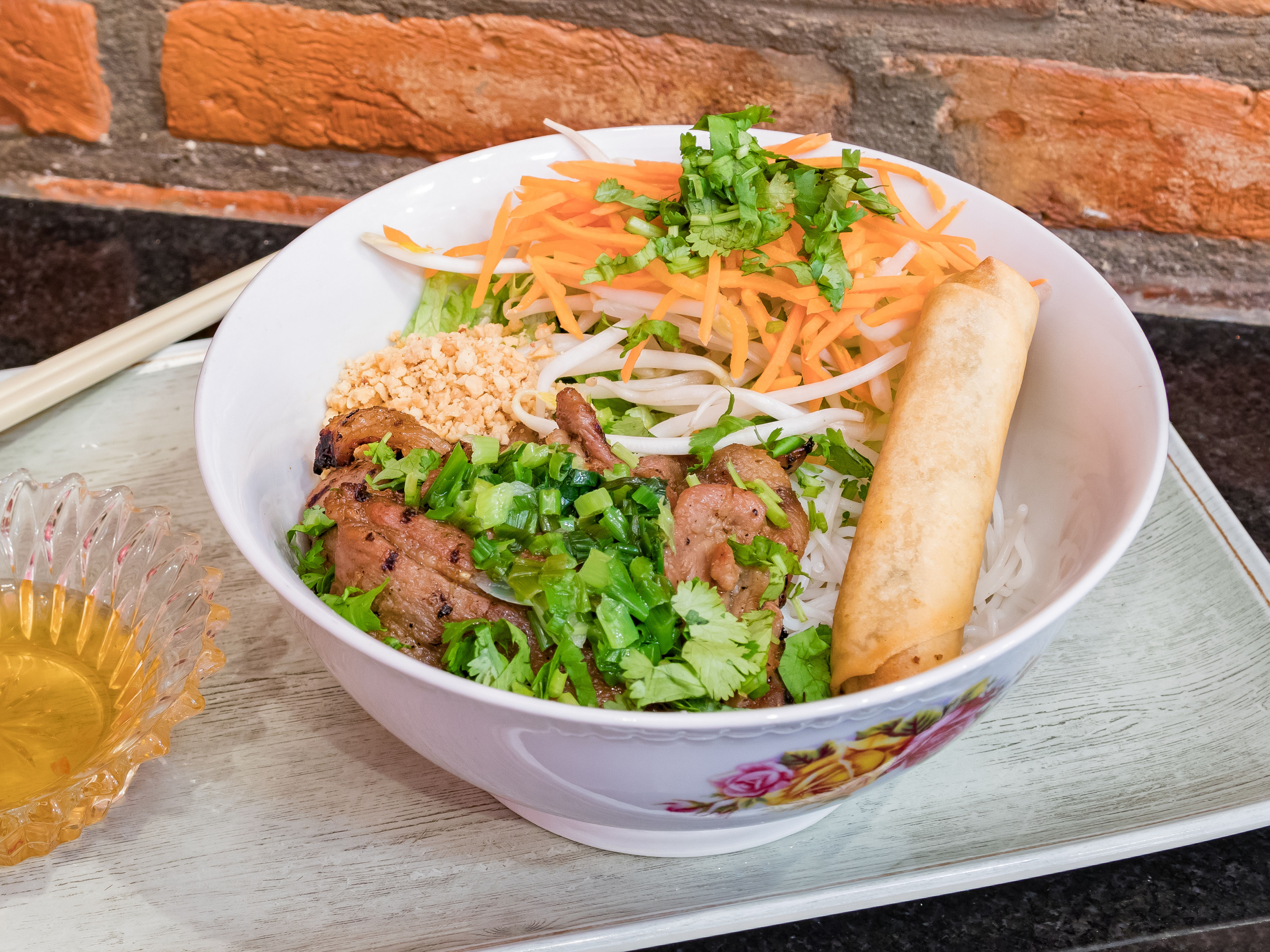 Order B6. Bun Cha Gio Thit Nuong food online from Yummy Pho store, Philadelphia on bringmethat.com