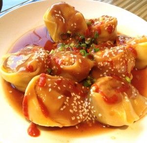 Order Wonton with Sesame Sauce food online from New Hing Hing Kitchen store, Mineola on bringmethat.com