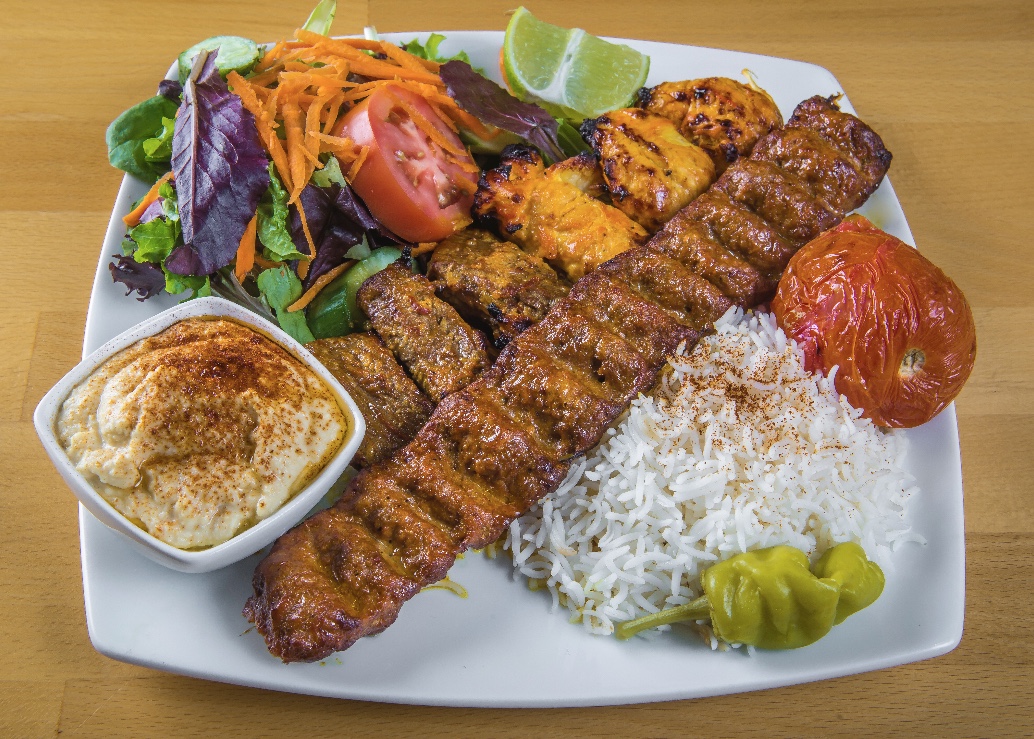 Order Combo Kabob food online from Pita Cafe store, Los Angeles on bringmethat.com