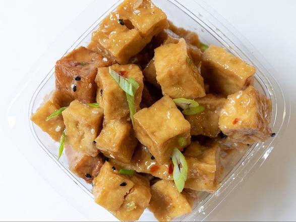 Order Large Crispy Orange Tofu* food online from Caviar & Bananas store, Charleston on bringmethat.com