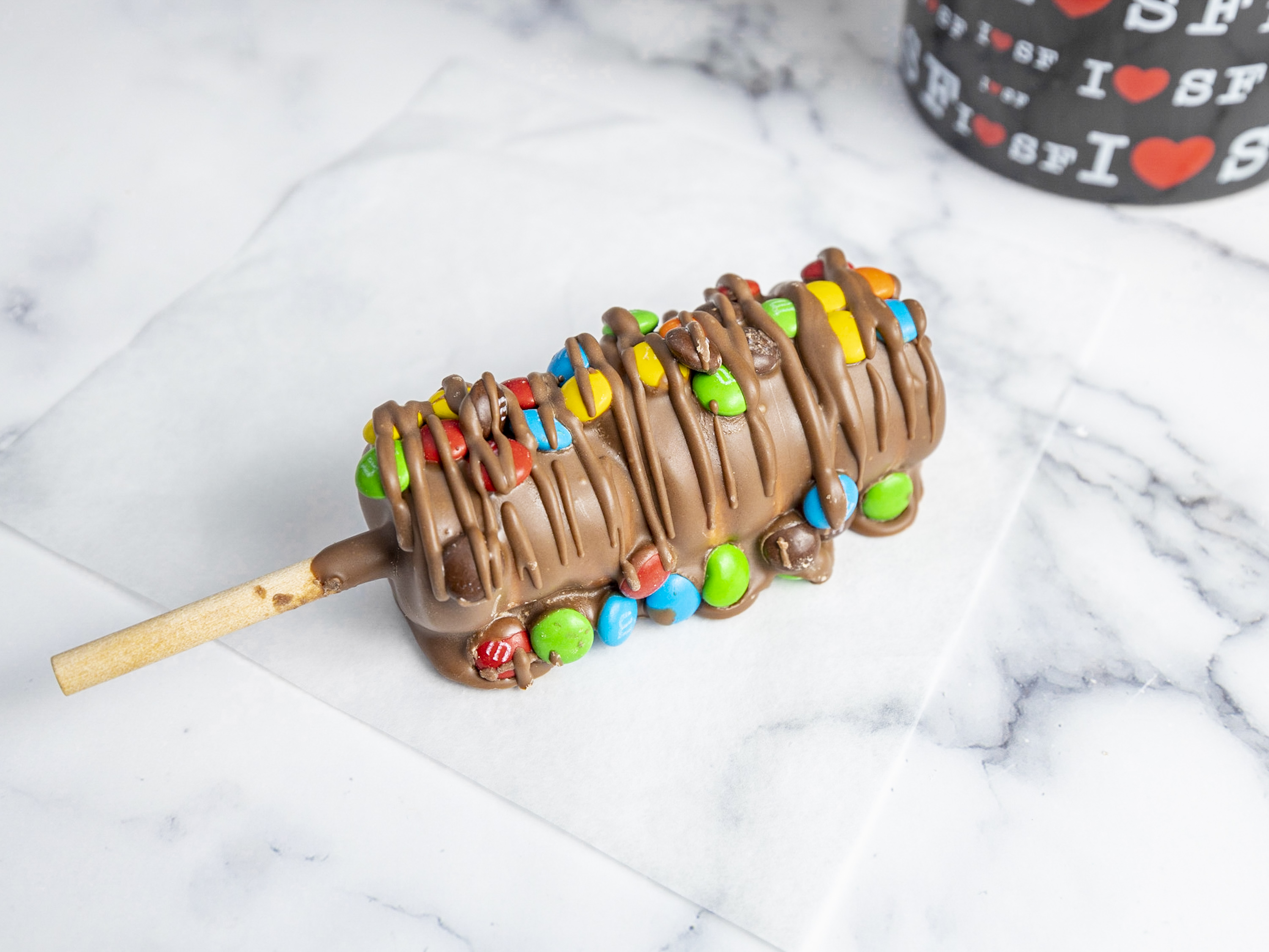 Order Chocolate Dipped Marshmallows on a Stick with M and M’s food online from San Francisco Chocolate Store store, San Francisco on bringmethat.com