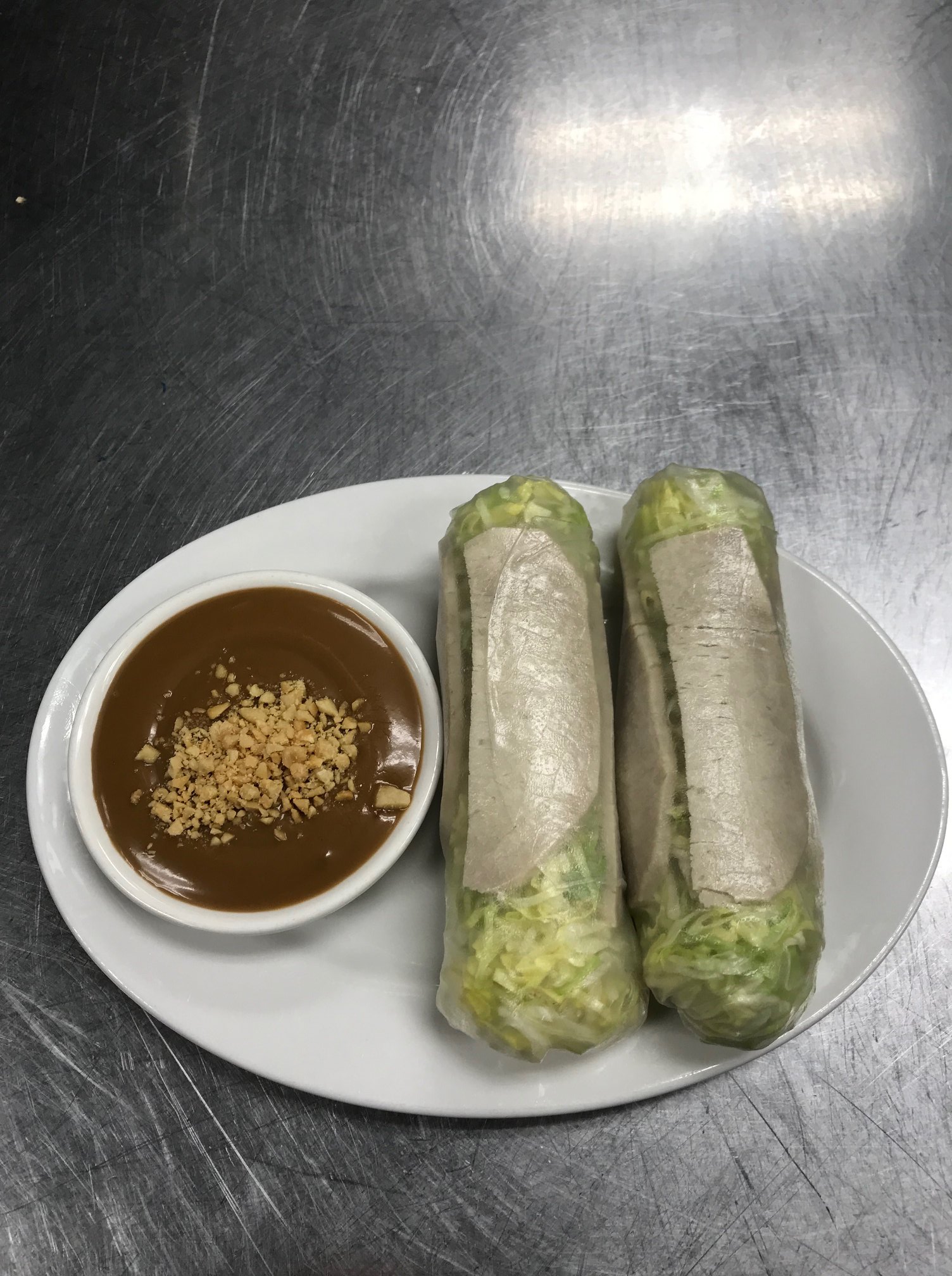 Order A7. Soft Pork Summer Roll / Gỏi Cuốn Thit (2 pcs) food online from Pho 95 store, Alexandria on bringmethat.com