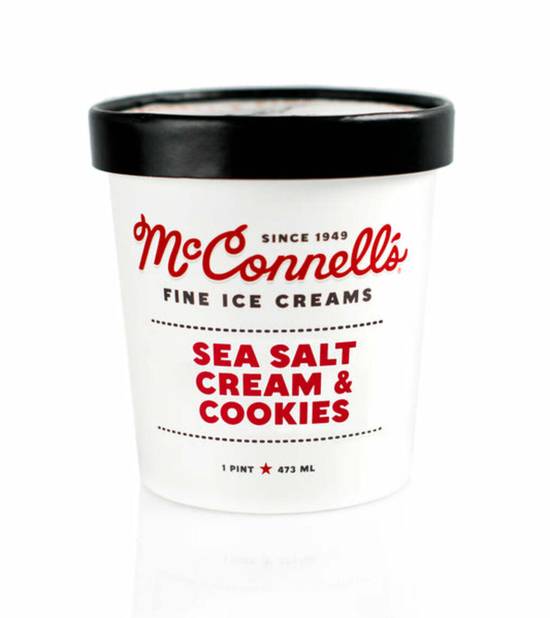 Order McConnell's Ice Cream - Sea Salt Cream & Cookies food online from IV Deli Mart store, Goleta on bringmethat.com
