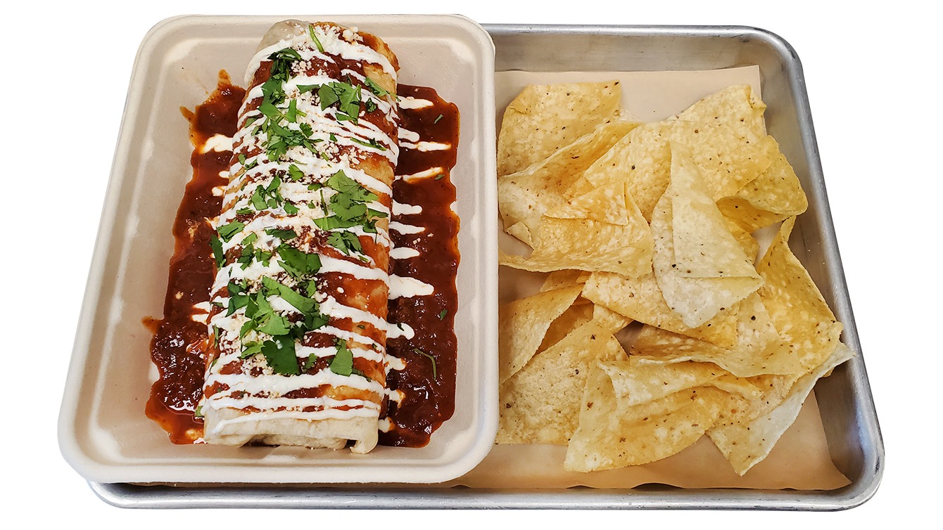 Order Grilled Chicken Wet Burrito food online from Tipping Point store, Modesto on bringmethat.com