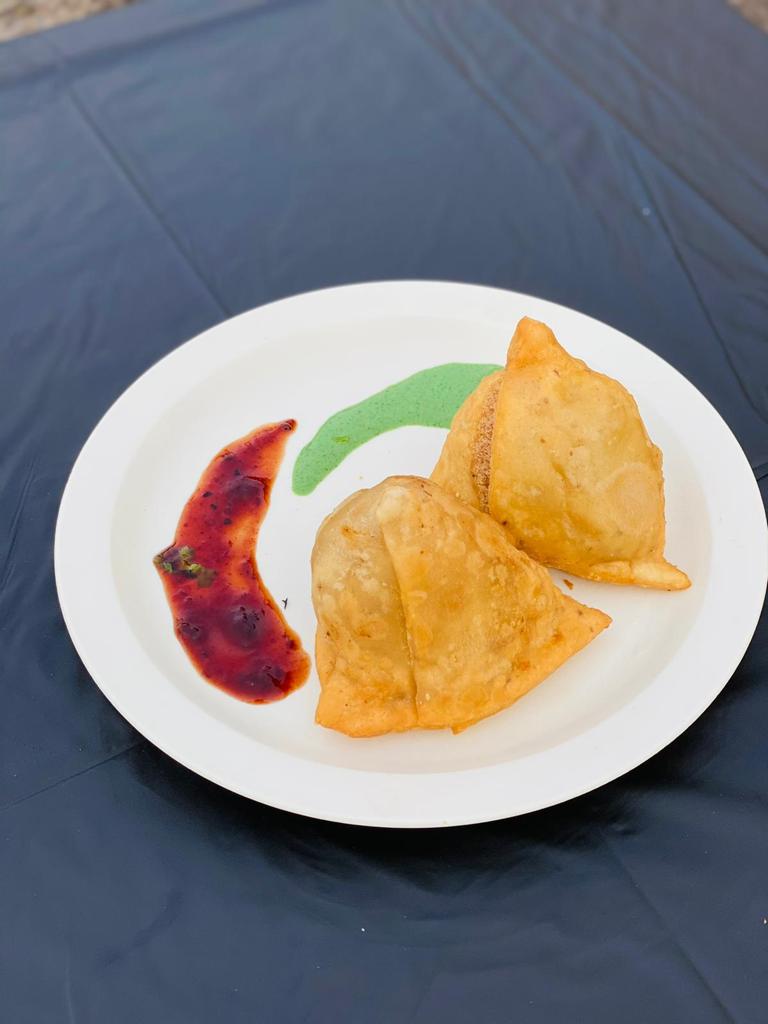 Order 2 Piece Chicken Samosa food online from Kabobs Indian Grill store, Minneapolis on bringmethat.com